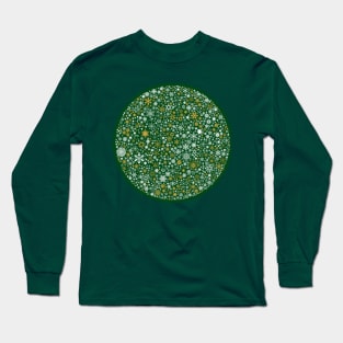 A Thousand Snowflakes in Candy Cane Green Long Sleeve T-Shirt